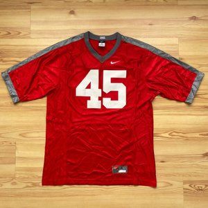Ohio State Buckeyes #45 NIKE Combat Rivalry Tackle Twill Football Jersey